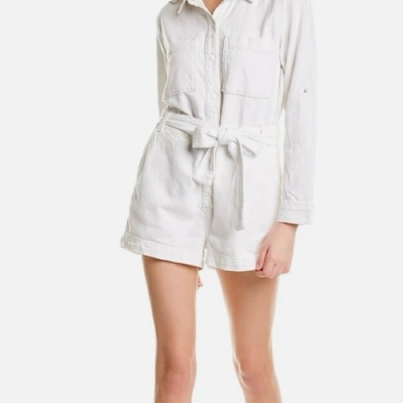 Good American Pants - Good American Women’s Romper White Collared Size 7